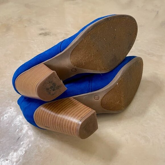 Stylish JG Blue High Heel Ankle Boots - Size 8.5 - Picture 4 of 4